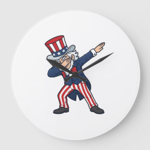 Patriottische Dabbing Heer Vintage Vector Design_ Grote Klok