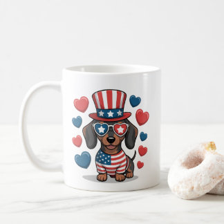 Patriottische Dachshond Hondenliefhebber VS Trots Koffiemok