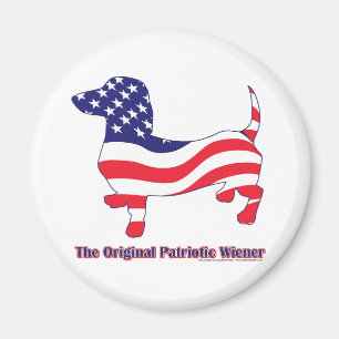 Patriottische Dachshund - Doxie Magneet