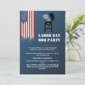 Patriottische Dag BBQ Party Kaart (Staand voorkant)