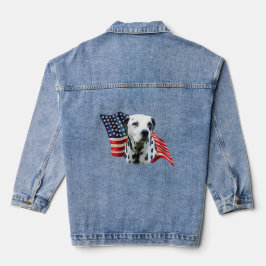 Patriottische Dalmation Denim jas Denim Jacket