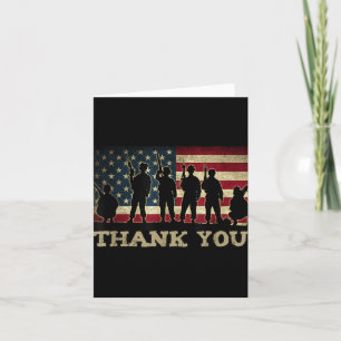 Patriottische Dank U Soldaten Veteranen Amerikaans Kaart