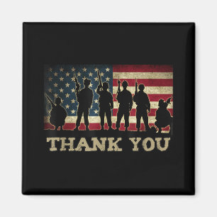 Patriottische dank u soldaten veteranen Amerikaans Magneet