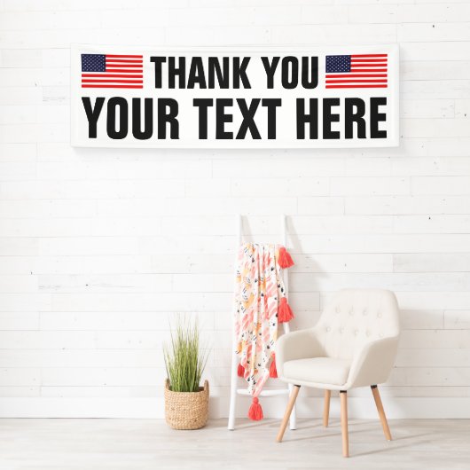 Patriottische dank u teken banner met Amerikaanse  (Insitu)