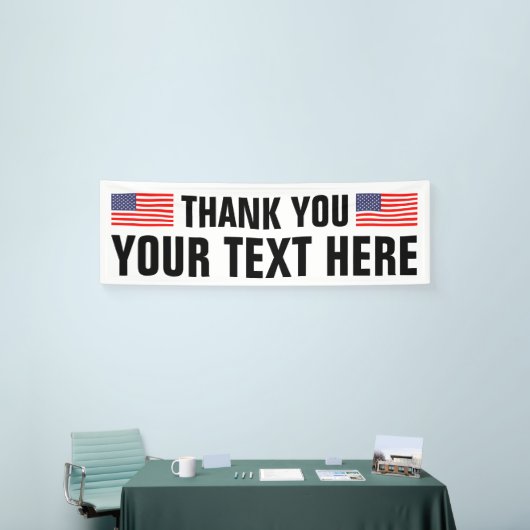 Patriottische dank u teken banner met Amerikaanse  (Beurs)