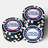 Patriottische dank voor de verdediging van onze vr poker chips (Opstapeling)