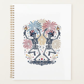 Patriottische Dansende Skeletten Vuurwerk 4 juli  Planner