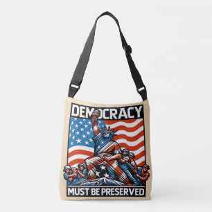 Patriottische Democratie Harris Rood Wit Blauw Vla Crossbody Tas