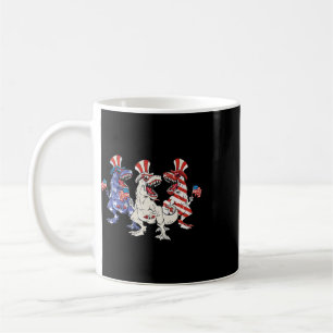 Patriottische Dinosaur 4 juli VS Peuter Kinderen A Koffiemok