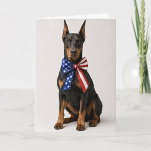 Patriottische Dobermann Pinscher Kaart