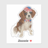 Patriottische Dog Sticker (Vel)
