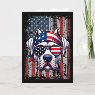 Patriottische Dogo Argentino-hondliefhebber VS-vla Kaart