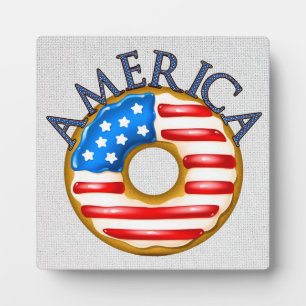 Patriottische Donut/Doughnut Fotoplaat