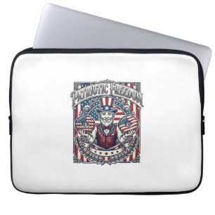Patriottische Donut Liefhebber Vector Grafische T- Laptop Sleeve