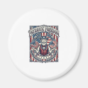 Patriottische Donut Liefhebber Vector Grafische T- Magneet