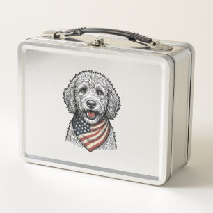Patriottische Doodle Hond Vintage Gravure Vector O