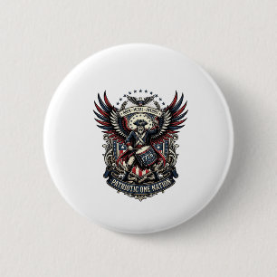 Patriottische Drummer Van Liberty Music Rock Metal Ronde Button 5,7 Cm