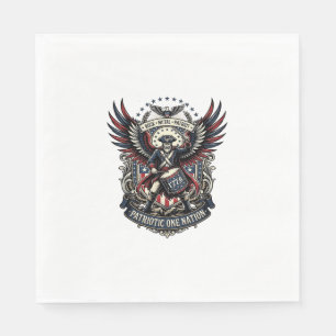 Patriottische Drummer Van Liberty Music Rock Metal Servet