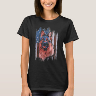 Patriottische Duitse Herd Amerikaanse Vlag Gsh Her T-shirt