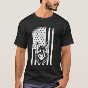 Patriottische Duitse Herdershond Amerikaanse Vlag T-shirt