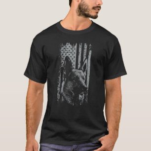 Patriottische Duitse Herdershond Amerikaanse Vlag T-shirt