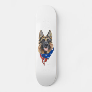 Patriottische Duitse Herdershond Skateboard