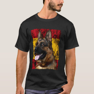Patriottische Duitse Herdershond Spaanse Vlag - Ve T-shirt