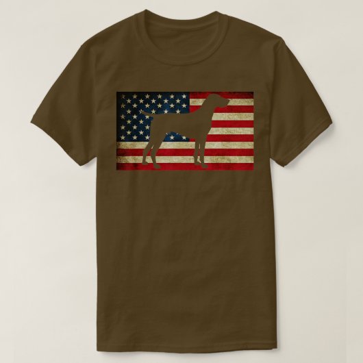 Patriottische Duitse Shorthaired Pointer-Amerikaan T-shirt (Design voorkant)