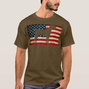 Patriottische Duitse Shorthaired Pointer-Amerikaan T-shirt