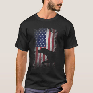 Patriottische Duitse Shorthaired Pointer-Amerikaan T-shirt