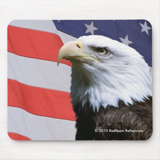 Patriottische Eagle-American Flag Muismat (Voorkant)