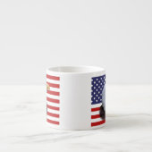 Patriottische Eagle en Amerikaanse vlag Espresso Kop (Voorkant)