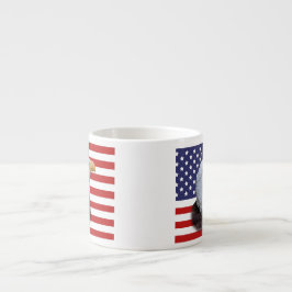 Patriottische Eagle en Amerikaanse vlag Espresso Kop