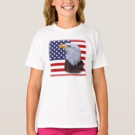 Patriottische Eagle en Amerikaanse vlag T-shirt
