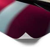 Patriottische Eagle Flag Poster Print (Hoek)