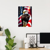 Patriottische Eagle Flag Poster Print (Thuiskantoor)