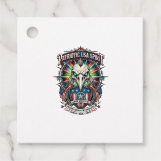 Patriottische Eagle Skull Zombie Apocalyps aan het Bedankjes Labels