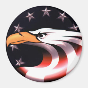 Patriottische Eagle Stars en Stripes Magnet Magneet