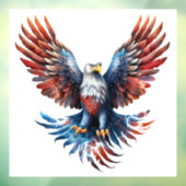 Patriottische Eagle Venster Cling Raamsticker (Vel 3)
