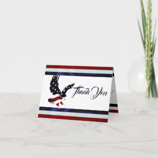Patriottische Eagle Veteran dank u Kaart