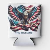 Patriottische Eagle VS Vlag 4 juli Blikjeskoeler (Voorkant)