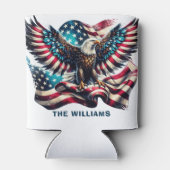 Patriottische Eagle VS Vlag 4 juli Blikjeskoeler (Achterkant)