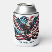 Patriottische Eagle VS Vlag 4 juli Blikjeskoeler (Blikje Achterkant)