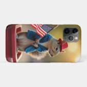 Patriottische eekhoorn Case-Mate iPhone case (Achterkant (horizontaal))