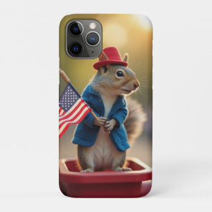 Patriottische eekhoorn iPhone 11 pro hoesje