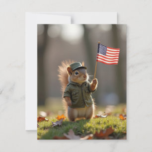 Patriottische eekhoorn kaart