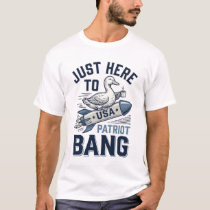 Patriottische Eend Raket Vintage Vector T-shirt On