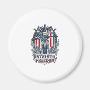 Patriottische Eendenjager Hond Vector Grafische T- Magneet