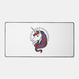 Patriottische Eenhoorn Vintage Gravure Vector Desi Bureaumat