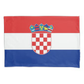 Patriottische eenpersoons Kussensloop van Kroatië (Voorkant)